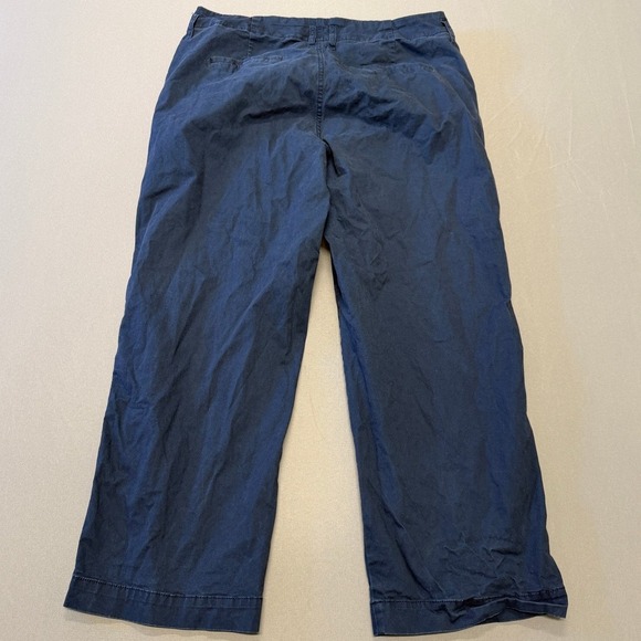 A New Day Women's‎ Navy Blue Cropped Wide Leg Pants Size 12 Stretch Casual - Picture 2 of 7